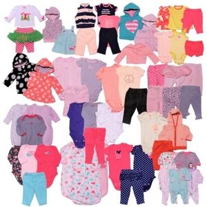 HUGE Baby Girl's 3 Month & 12 month| Tons of Outfits! Onesies, Pants, Jacket...